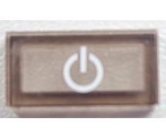 Tile 1 x 2 with Power Button on Transparent Background Pattern (Sticker) - Set 60052