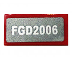 Tile 1 x 2 with 'FGD2006' Pattern (Sticker) - Set 76895