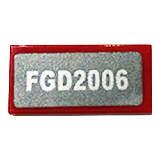 Tile 1 x 2 with 'FGD2006' Pattern (Sticker) - Set 76895