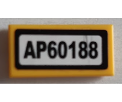 Tile 1 x 2 with 'AP60188' Pattern (Sticker) - Set 60188