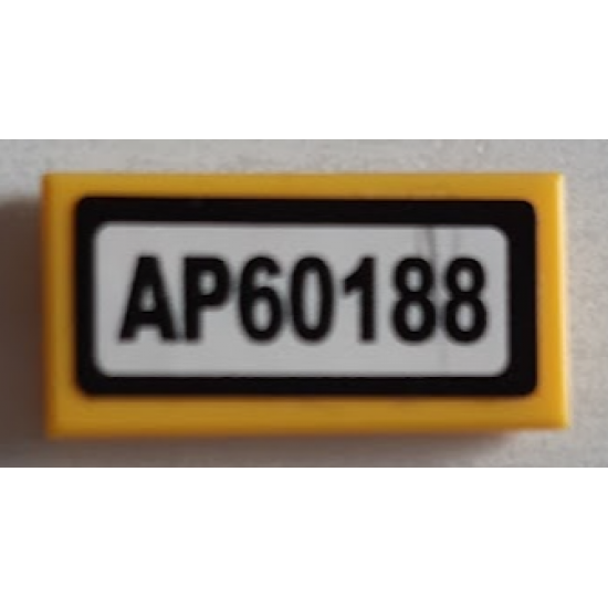 Tile 1 x 2 with 'AP60188' Pattern (Sticker) - Set 60188