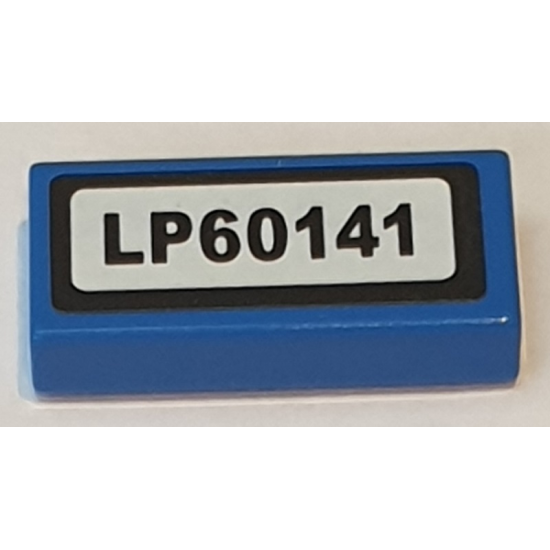 Tile 1 x 2 with 'LP60141' Pattern (Sticker) - Set 60141