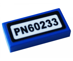 Tile 1 x 2 with 'PN60233' Pattern (Sticker) - Set 60233