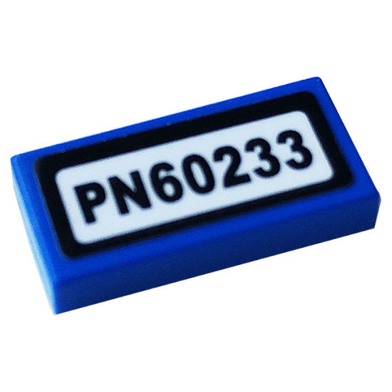 Tile 1 x 2 with 'PN60233' Pattern (Sticker) - Set 60233