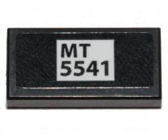 Tile 1 x 2 with 'MT 5541' Pattern (Sticker) - Set 40409