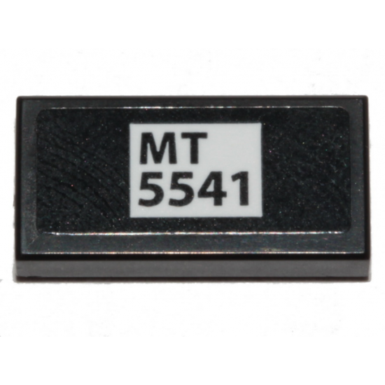 Tile 1 x 2 with 'MT 5541' Pattern (Sticker) - Set 40409