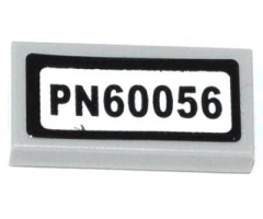 Tile 1 x 2 with 'PN60056' Pattern (Sticker) - Set 60056