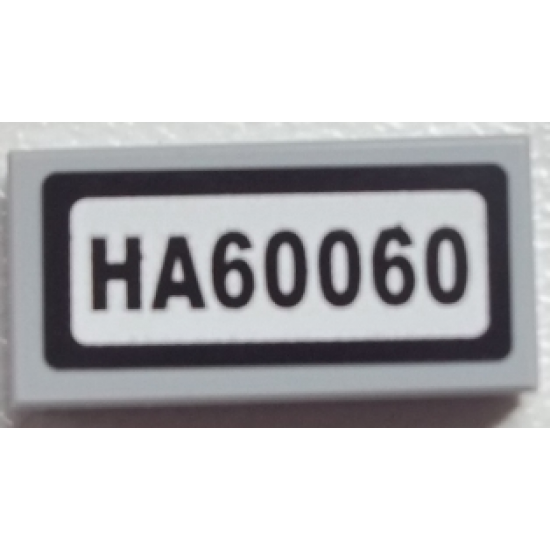 Tile 1 x 2 with 'HA60060' Pattern (Sticker) - Set 60060