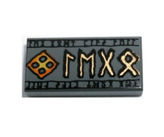 Tile 1 x 2 with Elder Futhark Runes Logogram (LEGO) Pattern
