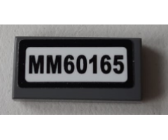 Tile 1 x 2 with 'MM60165' Pattern (Sticker) - Set 60165