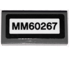 Tile 1 x 2 with 'MM60267' Pattern (Sticker) - Set 60267