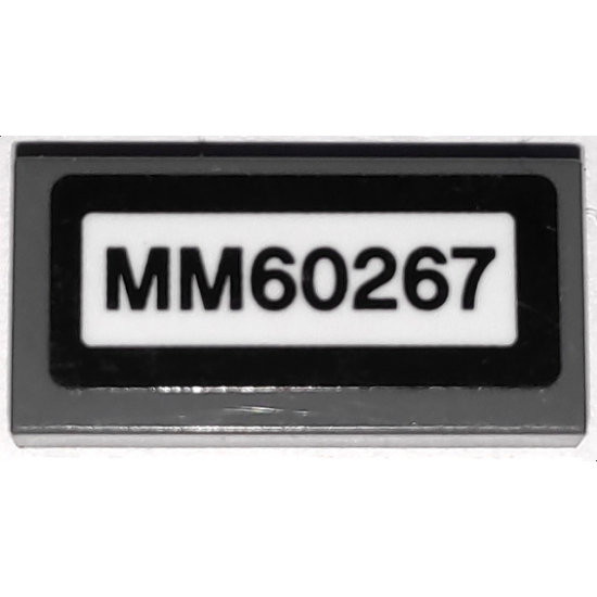 Tile 1 x 2 with 'MM60267' Pattern (Sticker) - Set 60267