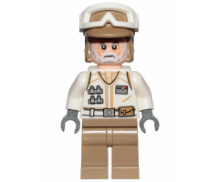 Hoth Rebel Trooper White Uniform, Dark Tan Legs (White Beard)