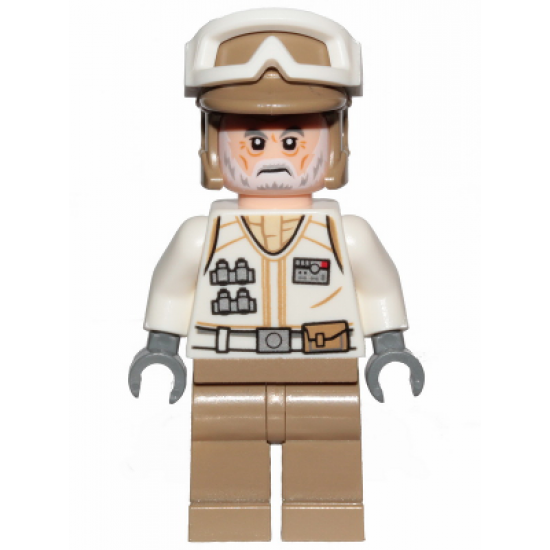 Hoth Rebel Trooper White Uniform, Dark Tan Legs (White Beard)