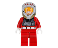 Rebel Pilot A-wing (Open Helmet, Red Jumpsuit)