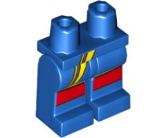 Hips and Legs with Yellow Lightning Bolt and Red Knees Pattern