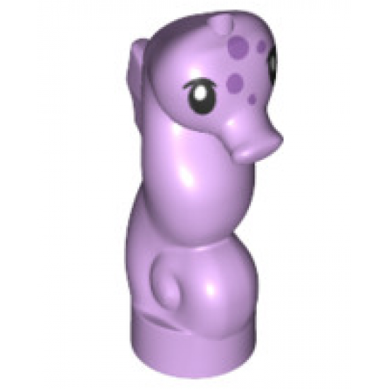 Seahorse, Friends with Black Eyes and Medium Lavender Spots Pattern