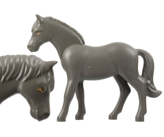 Horse, Belville with Dark Orange Outlined Eyes with White Glint Pattern