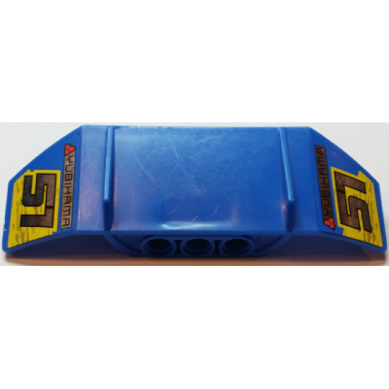 Technic, Panel Car Spoiler 3 x 8 with Three Holes and 'YUBIHAMA' and '51' Pattern on Both Ends (Stickers) - Set 8494