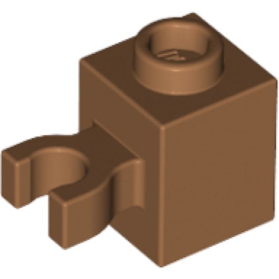 Brick, Modified 1 x 1 with Open O Clip (Vertical Grip) - Hollow Stud