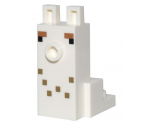 Creature Head Pixelated with Elongated Face and One Stud, Medium Nougat Eyes and Dark Tan Spots Pattern (Minecraft Alpaca / Llama)