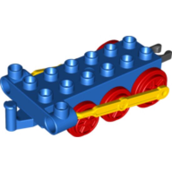 Duplo, Train Steam Engine Chassis with Yellow Drive Rod