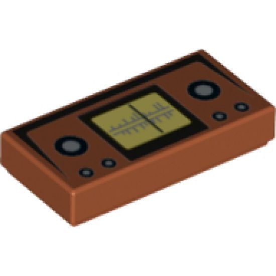 Tile 1 x 2 with Radio Frequency and Buttons Pattern