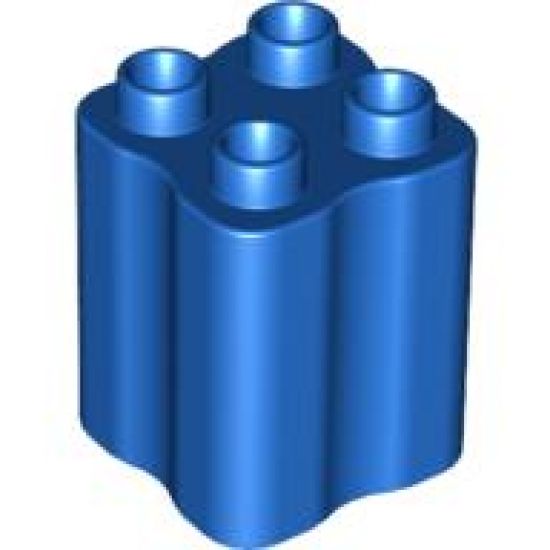 Duplo, Brick 2 x 2 x 2 with Indented Sides (Tree Trunk)