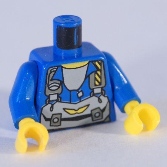 Torso Rock Raiders Gray Straps and Pack Pattern (Jet) / Blue Arms / Yellow Hands