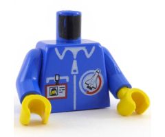 Torso Launch Command Logo, Zipper and ID Badge Pattern / Blue Arms / Yellow Hands