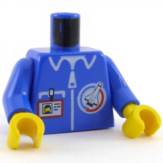 Torso Launch Command Logo, Zipper and ID Badge Pattern / Blue Arms / Yellow Hands