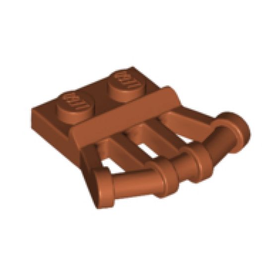 Plate, Modified 1 x 2 with Angled Bar Handles on Side