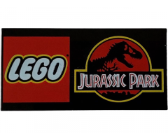 Tile 2 x 4 with LEGO Jurassic Park Logo Pattern
