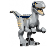 Dinosaur Raptor / Velociraptor with Dark Blue and Tan Markings (Jurassic World Blue)