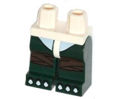 Hips and Dark Green Legs with Brown Knee Wrapping and White Claws Pattern