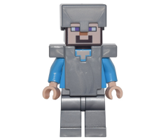 Steve - Flat Silver Helmet, Armor and Legs