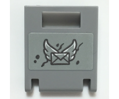 Container Box 2 x 2 x 2 Door with Slot with Envelope with Wings Pattern (Sticker) - Set 41196