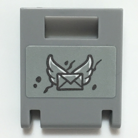 Container Box 2 x 2 x 2 Door with Slot with Envelope with Wings Pattern (Sticker) - Set 41196