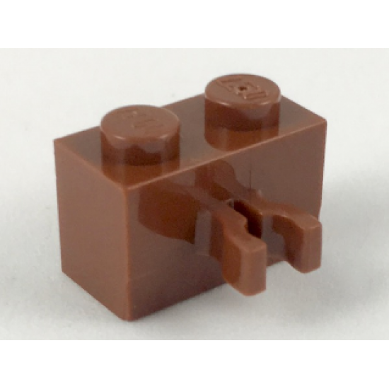 Brick, Modified 1 x 2 with Split U Clip Thick (Vertical Grip)