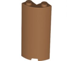 Cylinder Quarter 2 x 2 x 5 with 1 x 1 Cutout