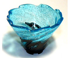 Tornado Spiral with Molded Glitter Trans-Light Blue Top Pattern