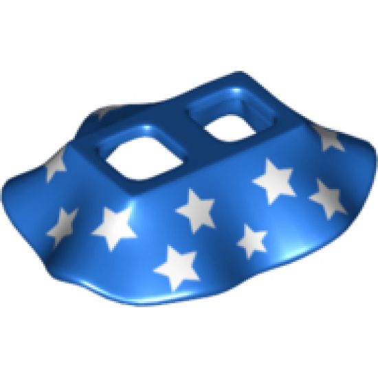 Minifigure, Body Wear Skirt Plastic with 16 White Stars Pattern