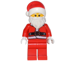 Santa, Red Legs, Fur Lined Jacket, White Eyebrows, Wrinkles