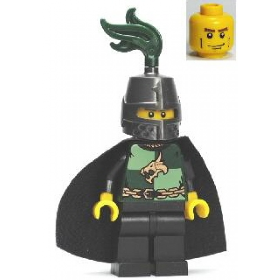 Kingdoms - Dragon Knight Quarters, Helmet Closed, Cape, Vertical Cheek Lines