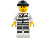 Police - Jail Prisoner 86753 Prison Stripes, Black Knit Cap, White Striped Legs, Sweat Drops