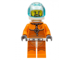 Astronaut - Male, Orange Spacesuit with Dark Bluish Gray Lines, Trans Light Blue Large Visor, Black Angular Beard