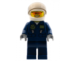 Swamp Police - Helicopter Pilot, Dark Blue Flight Suit with Badge, Helmet, Plain Hips and Legs