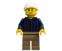 Patient - Head Bandage, Plaid Button Shirt, Dark Tan Legs