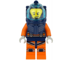 Deep Sea Diver - Male, Dark Blue Helmet, Lopsided Grin