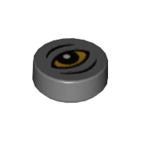 Tile, Round 1 x 1 with Eye Erumpent Pattern